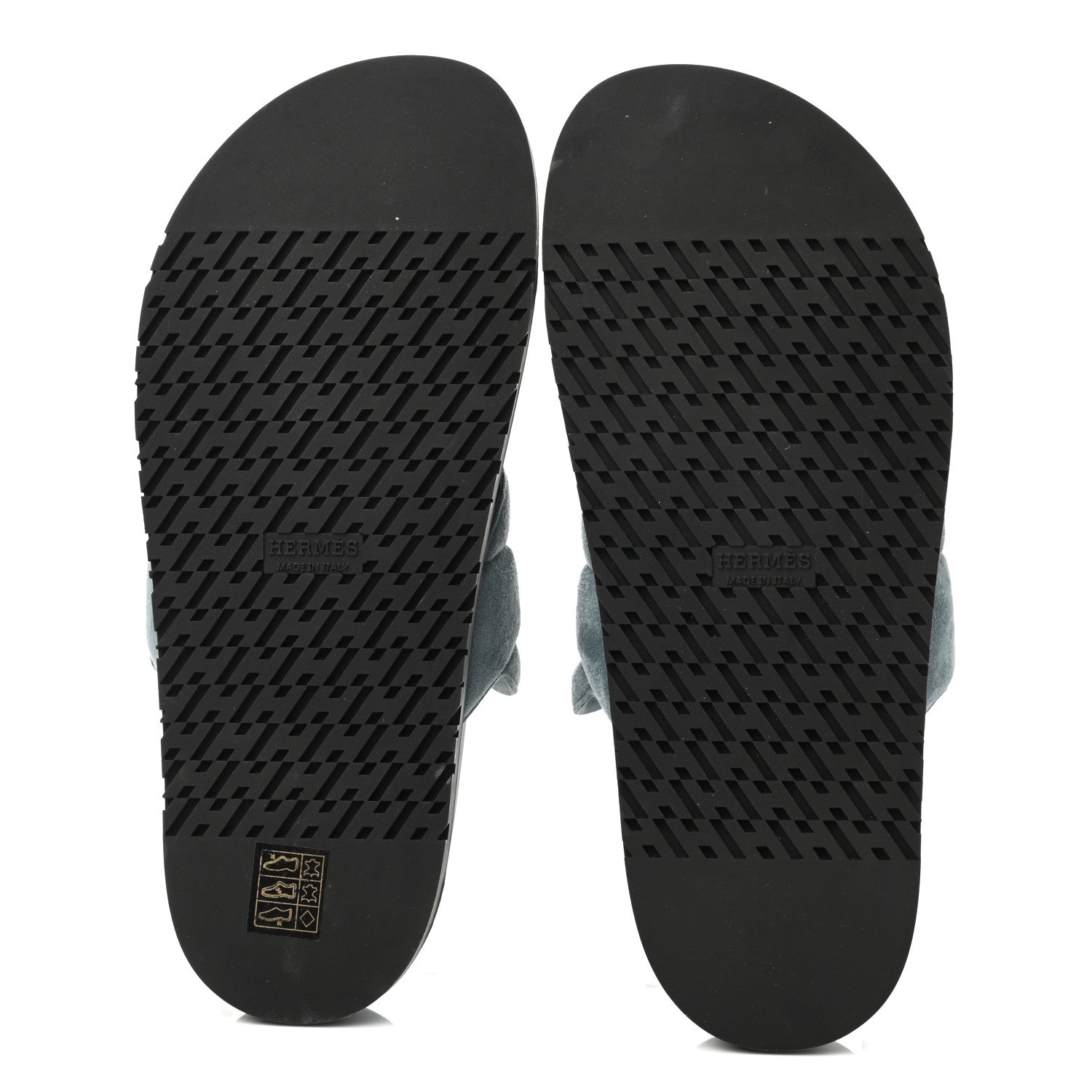 Hermes Suede Goatskin Extra Sandals 39.5 Bleu Pinede 5 of 8