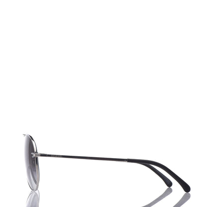 Chanel Metal Aviator CC Sunglasses 4189 T-Q Silver 3 of 9