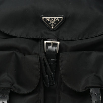 Prada Tessuto Nylon Saffiano Medium Backpack Black 7 of 9