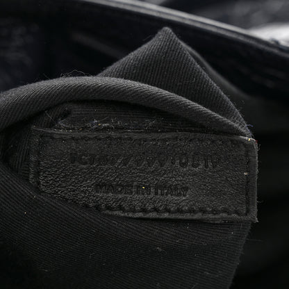 Saint Laurent Crinkled Calfskin Matelasse Monogram Medium Niki Shopper Tote Deep Marine 7 of 11