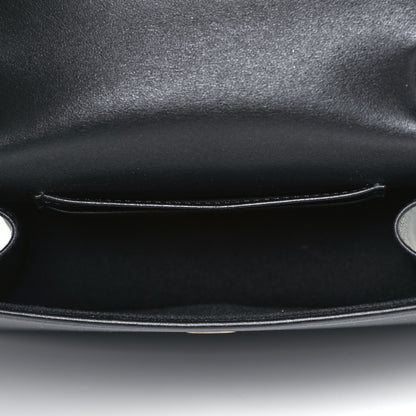 Jimmy Choo Smooth Calfskin Crystal Snake Buckle Paris Crossbody Bag Black 7 of 10