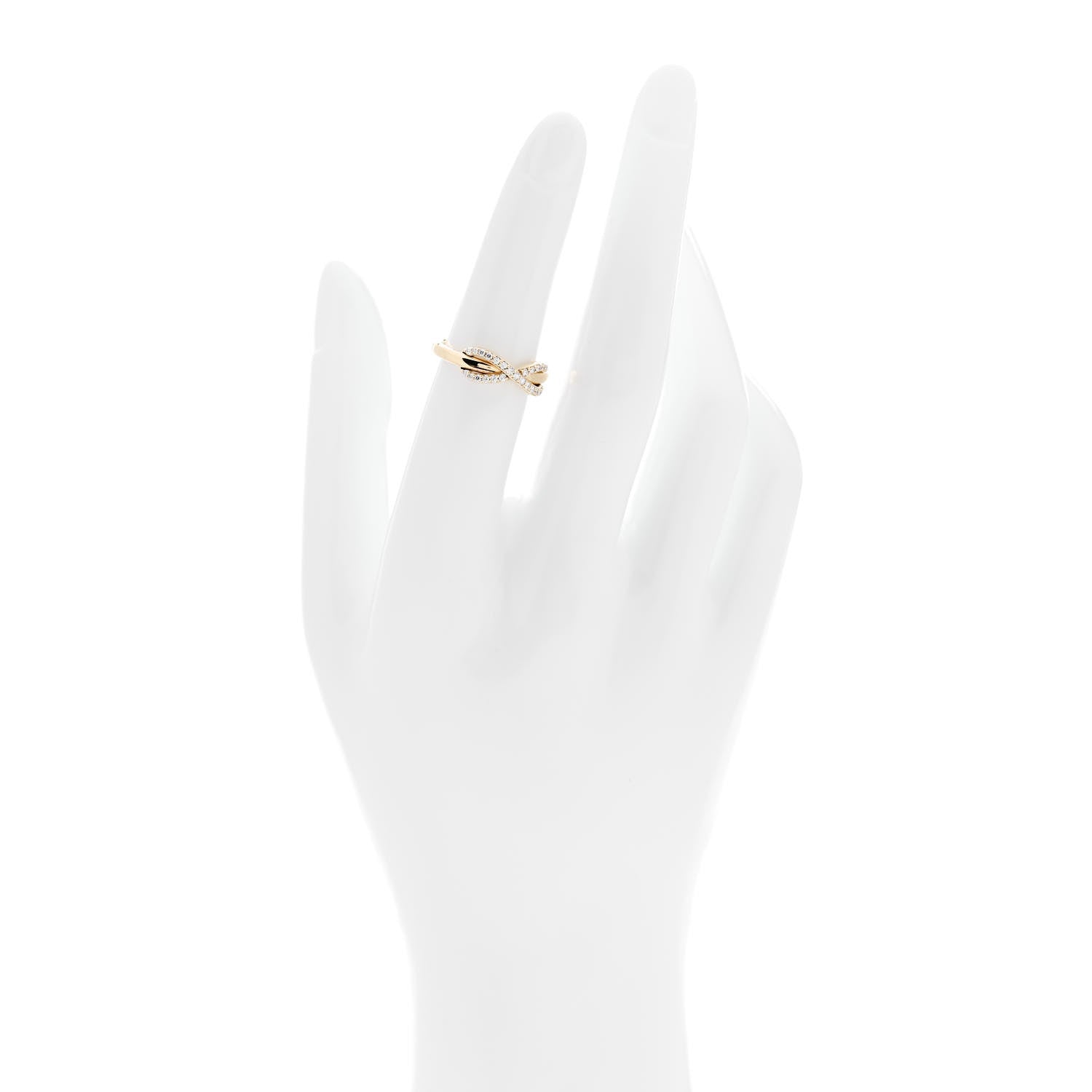 Tiffany 18K Yellow Gold Diamond Infinity Ring 49 5 2 of 4