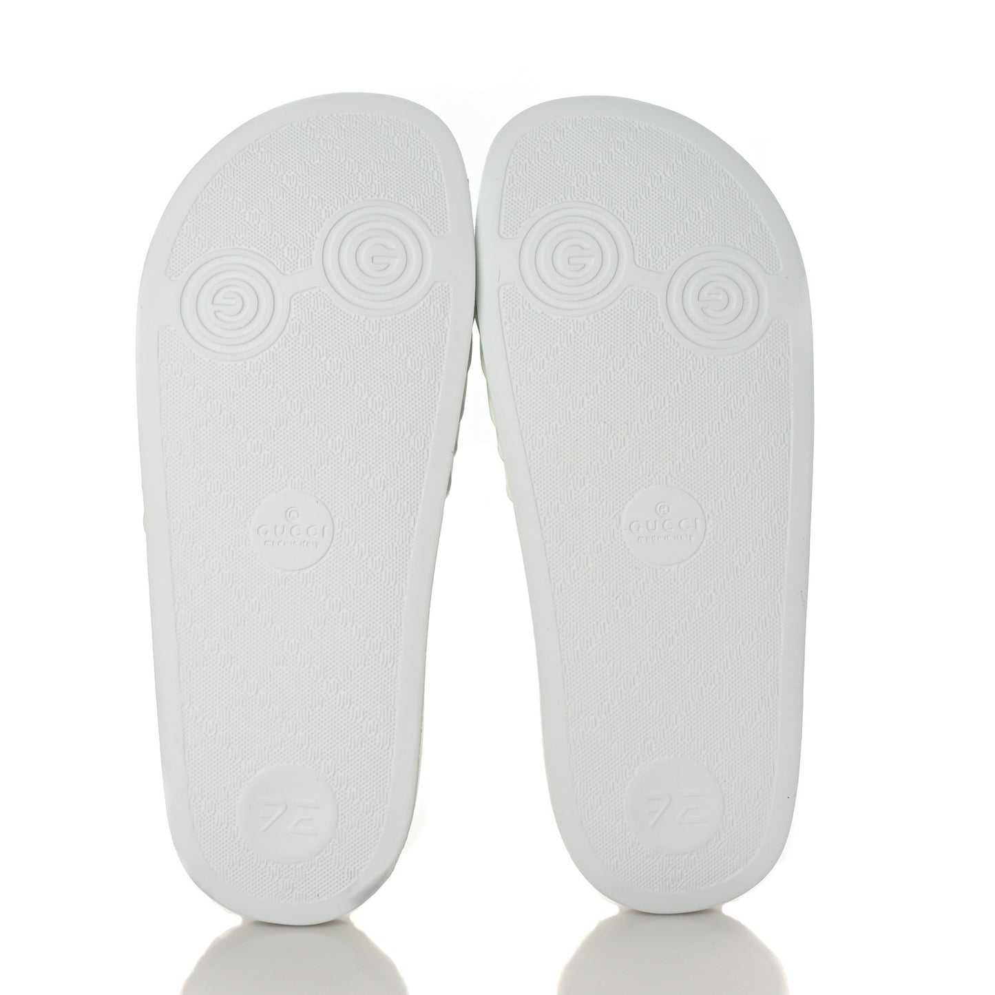 Rubber Matelasse Womens Slide Sandals 36 Great White