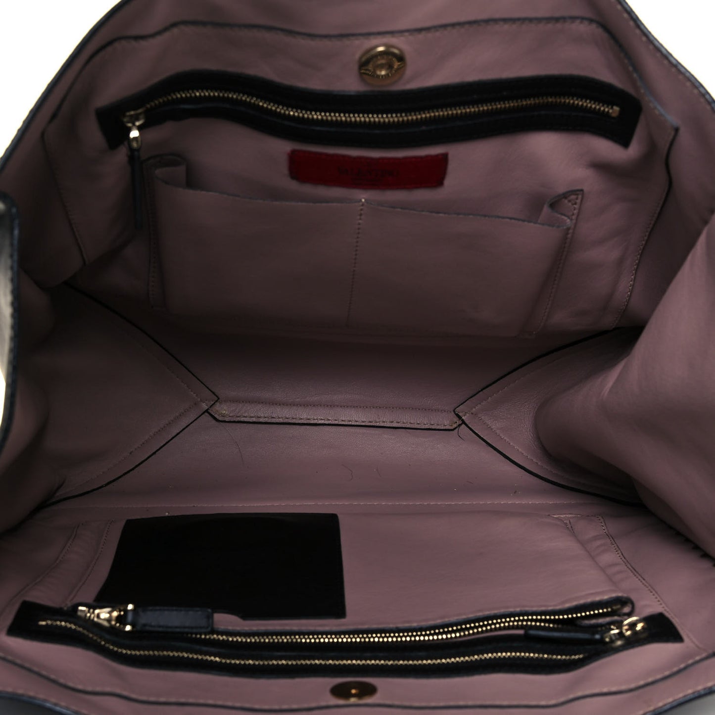 Nappa Medium Rockstud Soft Tote Black