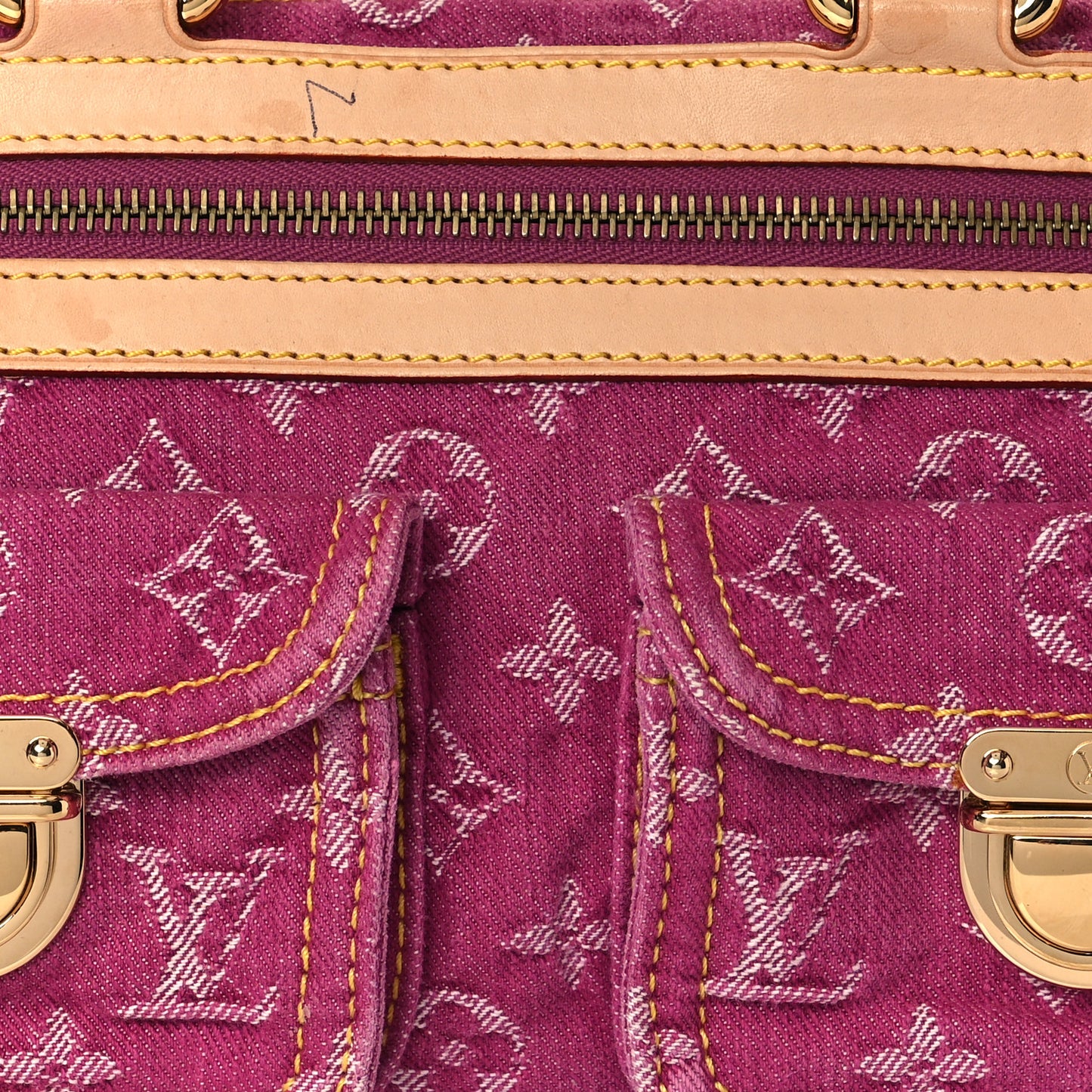 Monogram Denim Neo Speedy Fuchsia