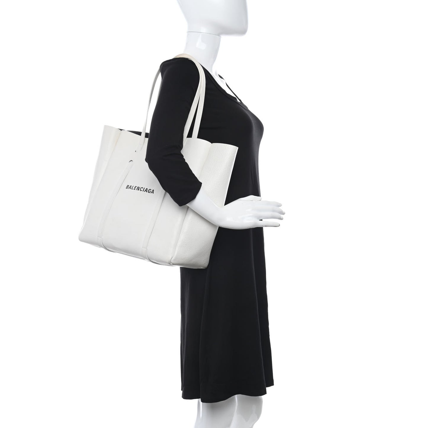 Veau Baltimore Double Sided Small Everyday Tote Optic White Black