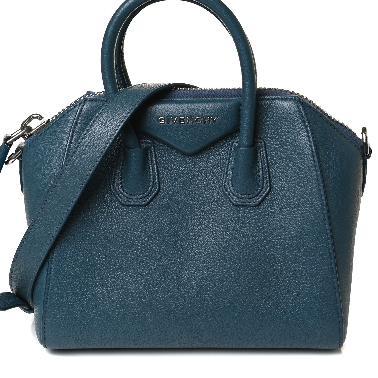 Givenchy Sugar Goatskin Mini Antigona Oil Blue 8 of 16