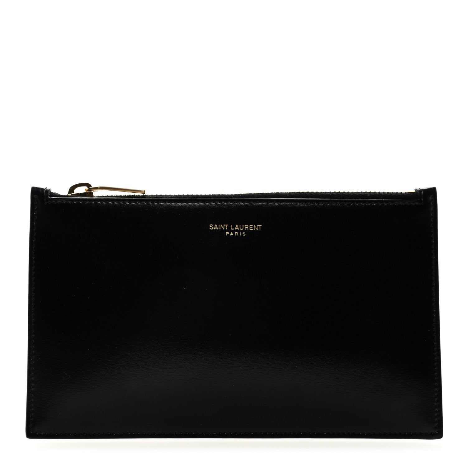 Saint Laurent Smooth Calfskin Zip Pouch Black 1 of 6