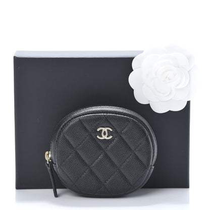 Chanel Caviar Quilted Zip Around Classic Coin Purse Black 8 of 8