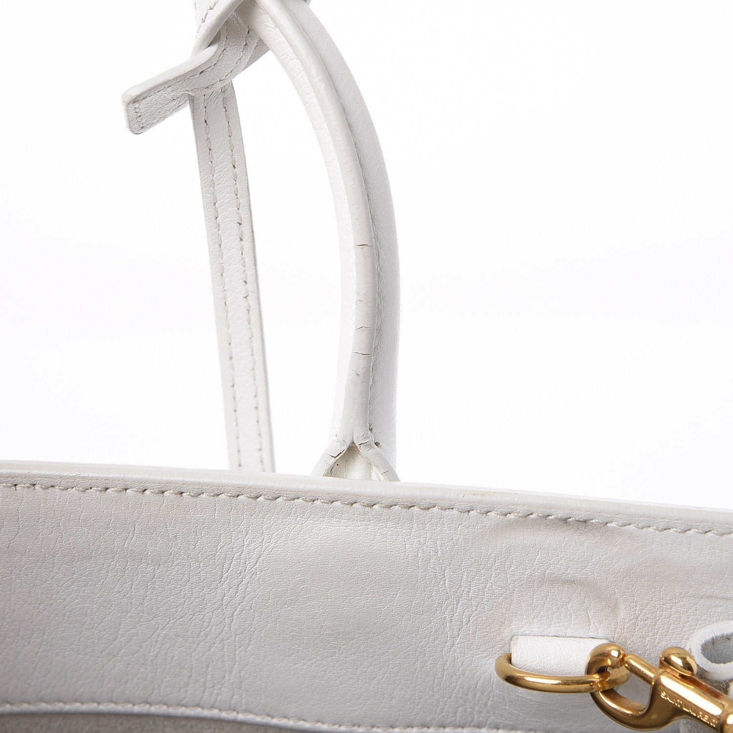 Saint Laurent Calfskin Nano Sac de Jour Dove White 16 of 17