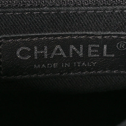 Chanel Metallic Goatskin Quilted Large City Rock Shopping Bag Black 6 of 11