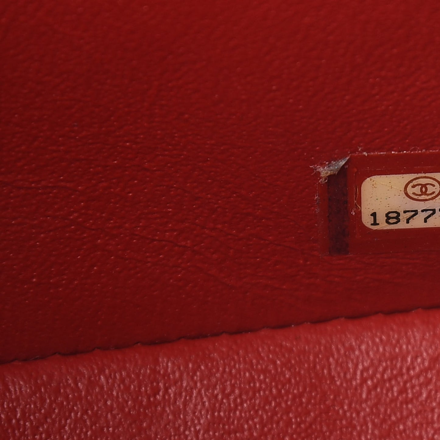 Caviar Quilted Mini Rectangular Flap Red