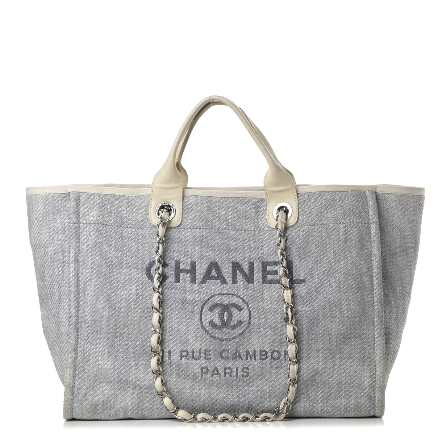 Canvas Medium Deauville Tote Light Blue