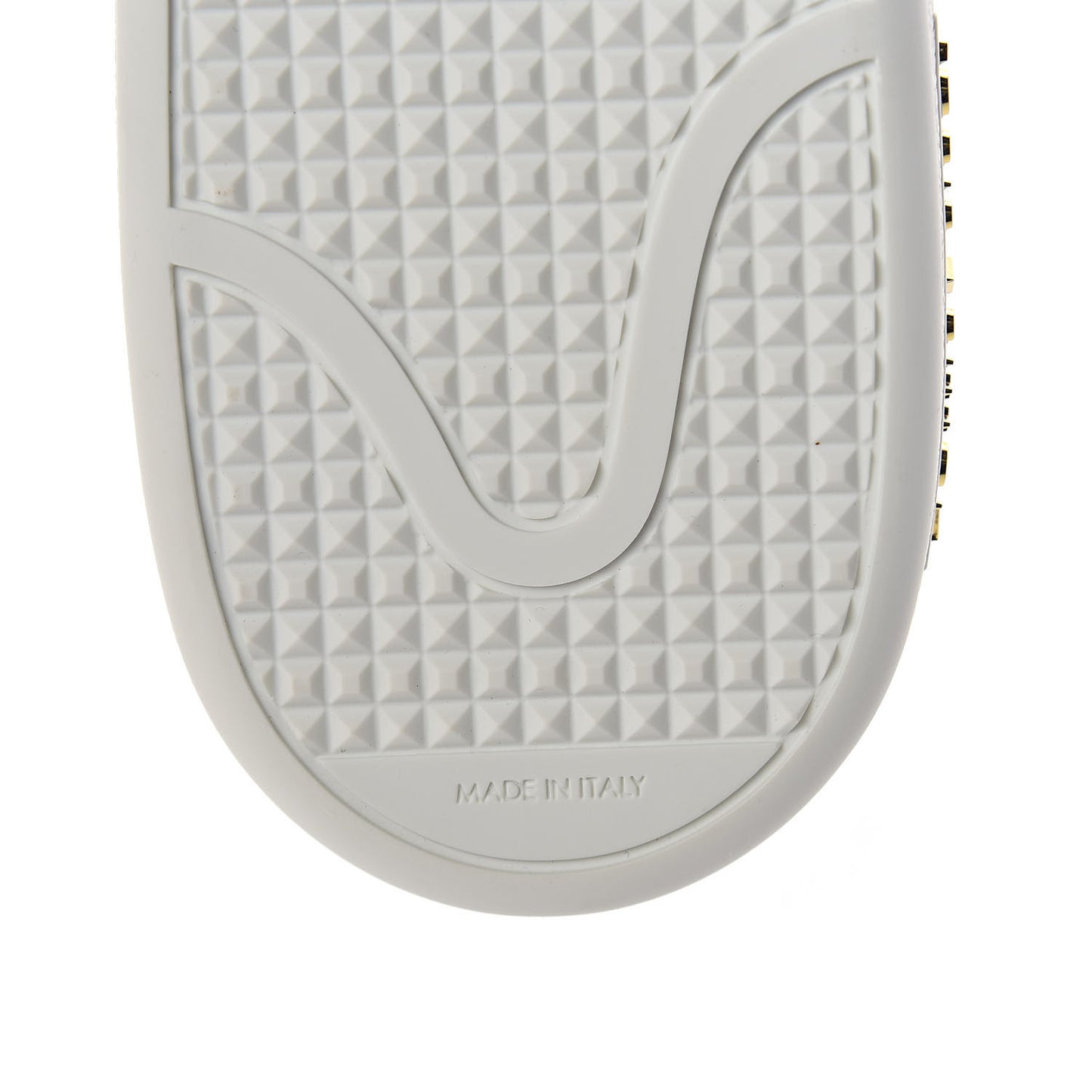 Calfskin Monogram Striped Frontrow Sneakers 41 White