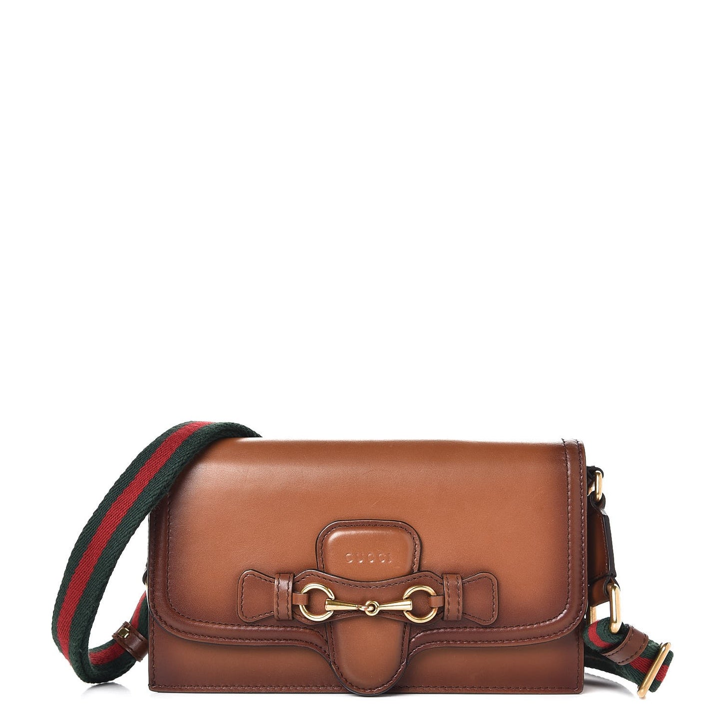 Calfskin Lady Web Convertible Wallet Cuir