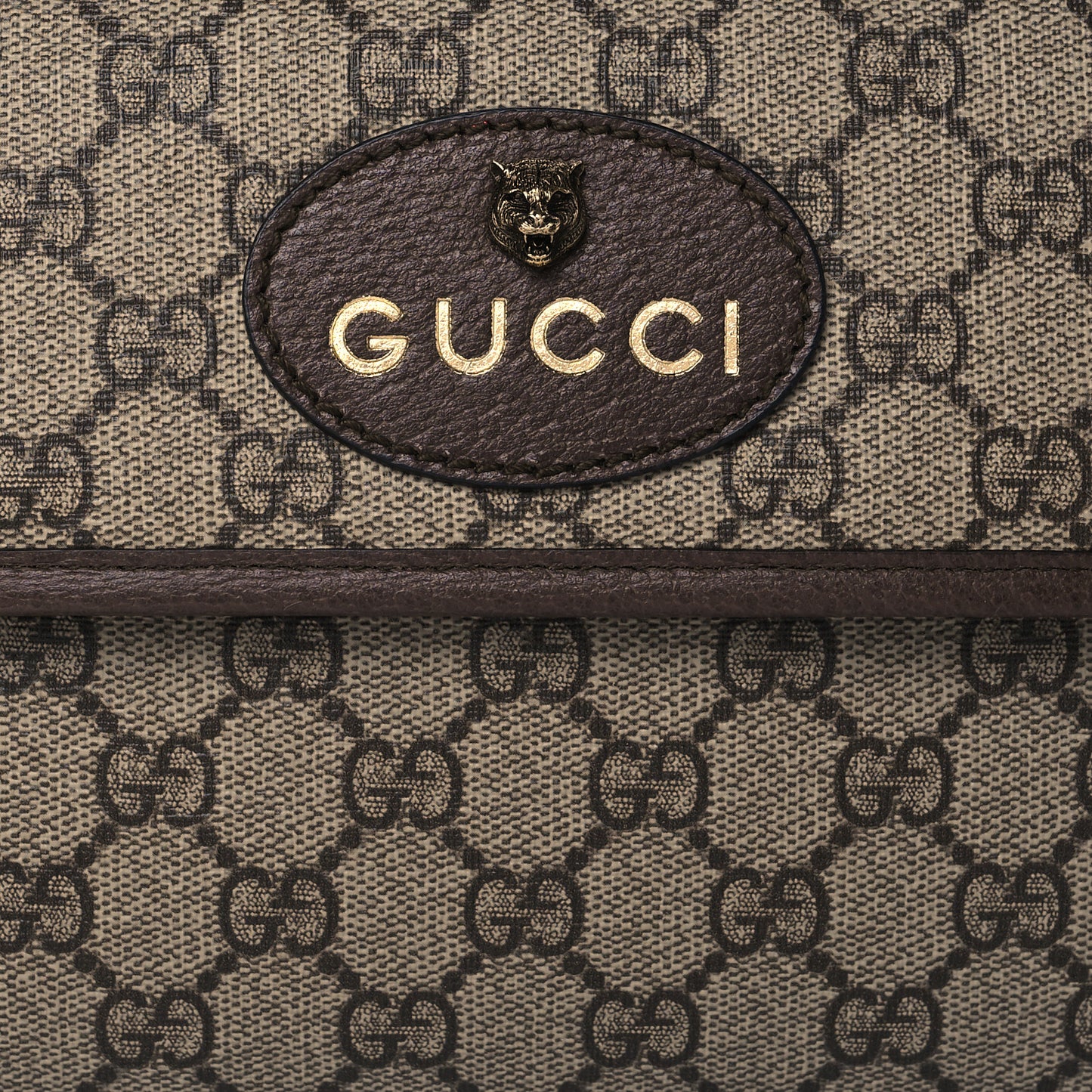 GG Supreme Monogram Neo Vintage Web Belt Bag Brown