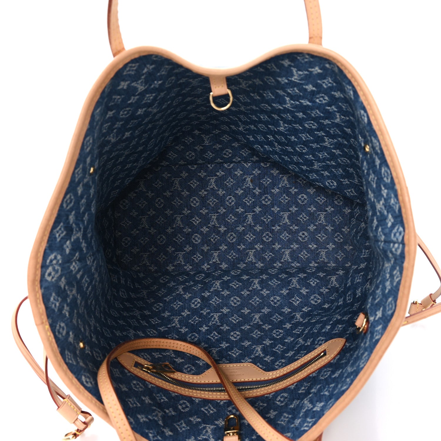 Louis Vuitton Monogram Denim Neo Neverfull MM Blue 5 of 10