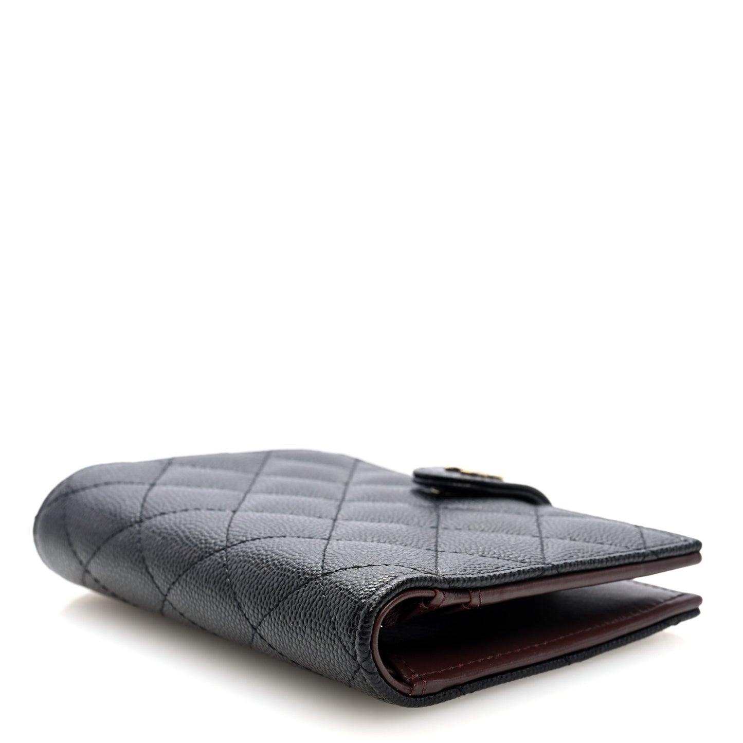 Caviar Quilted Passport Holder Black