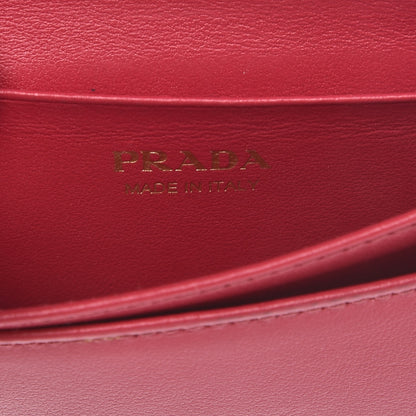 Prada Vitello Move Business Card Holder Peonia 6 of 8