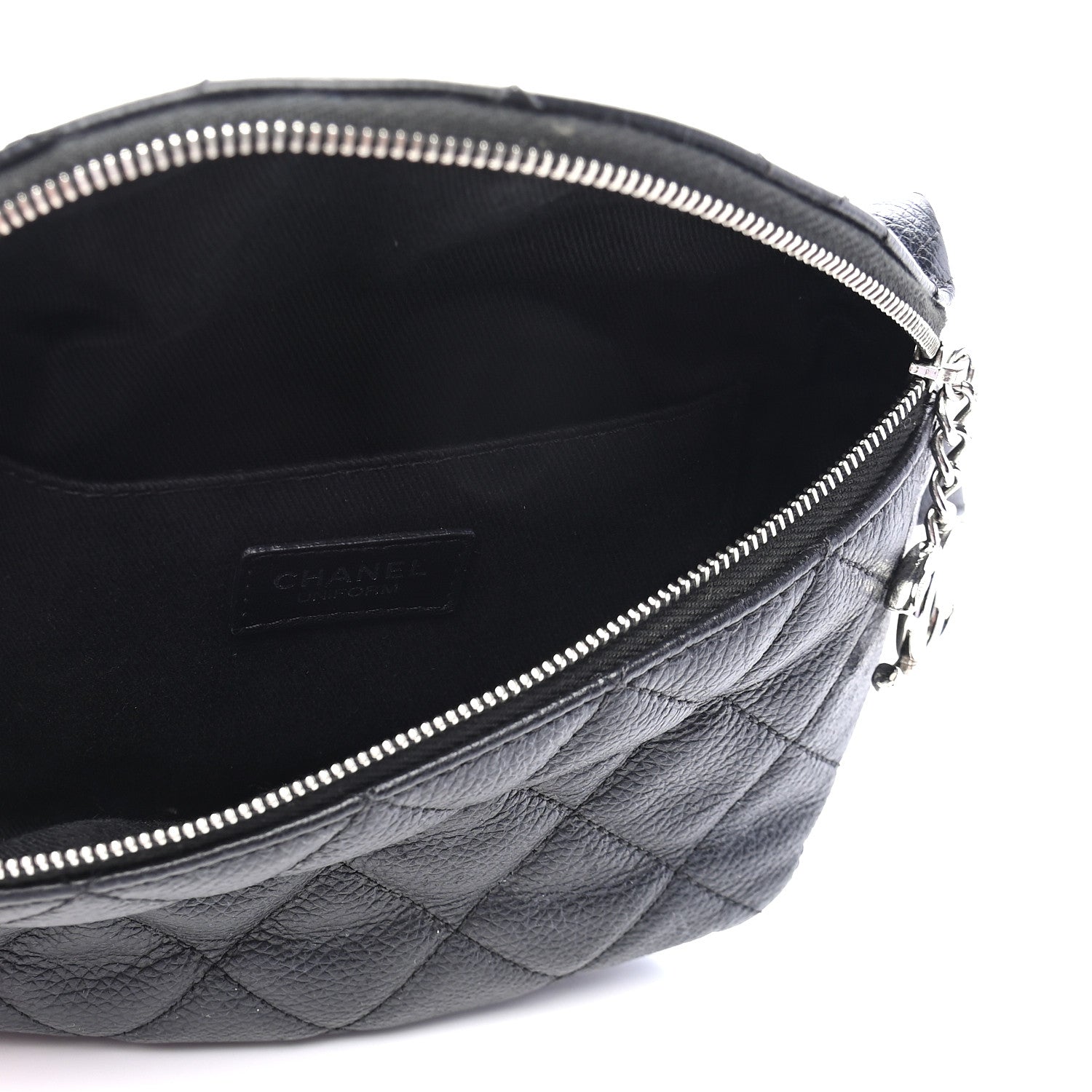 Chanel Grained Calfskin Quilted Waist Belt Bag Black 4 of 8