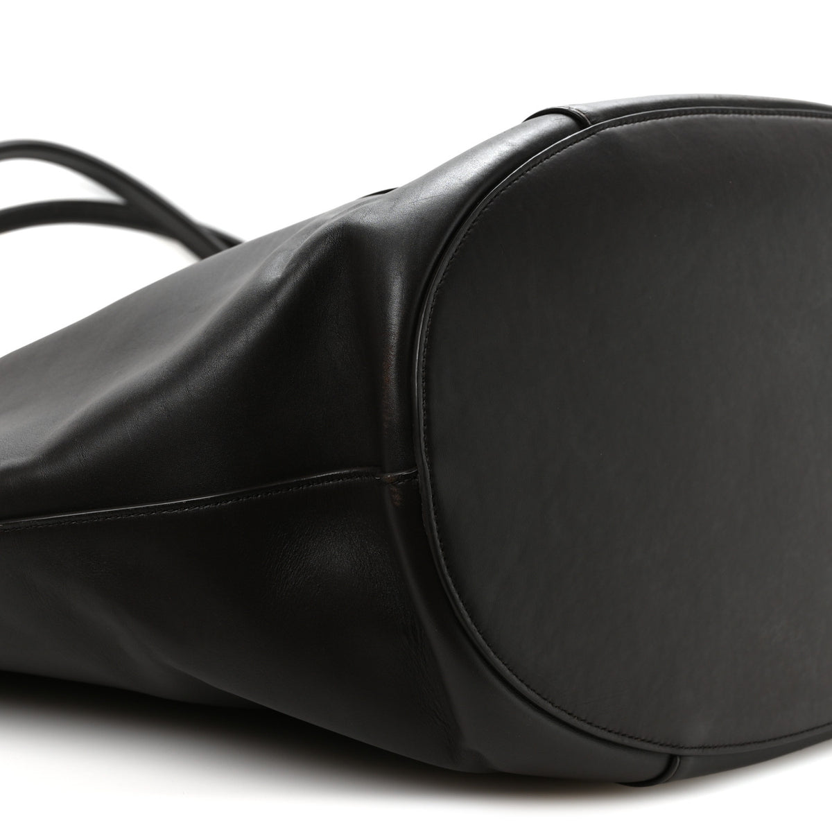 Smooth Calfskin Large Basket Tote Fondente