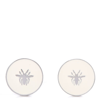 Christian Dior Homme Lacquer Bee Cufflinks Palladium 1 of 7