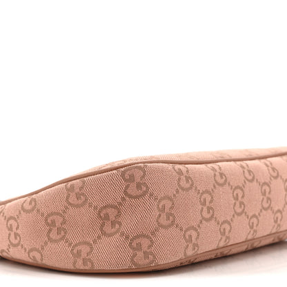 Gucci Monogram Textured Dollar Calfskin Small Ophidia Hobo Cloche Rose Pink 10 of 11