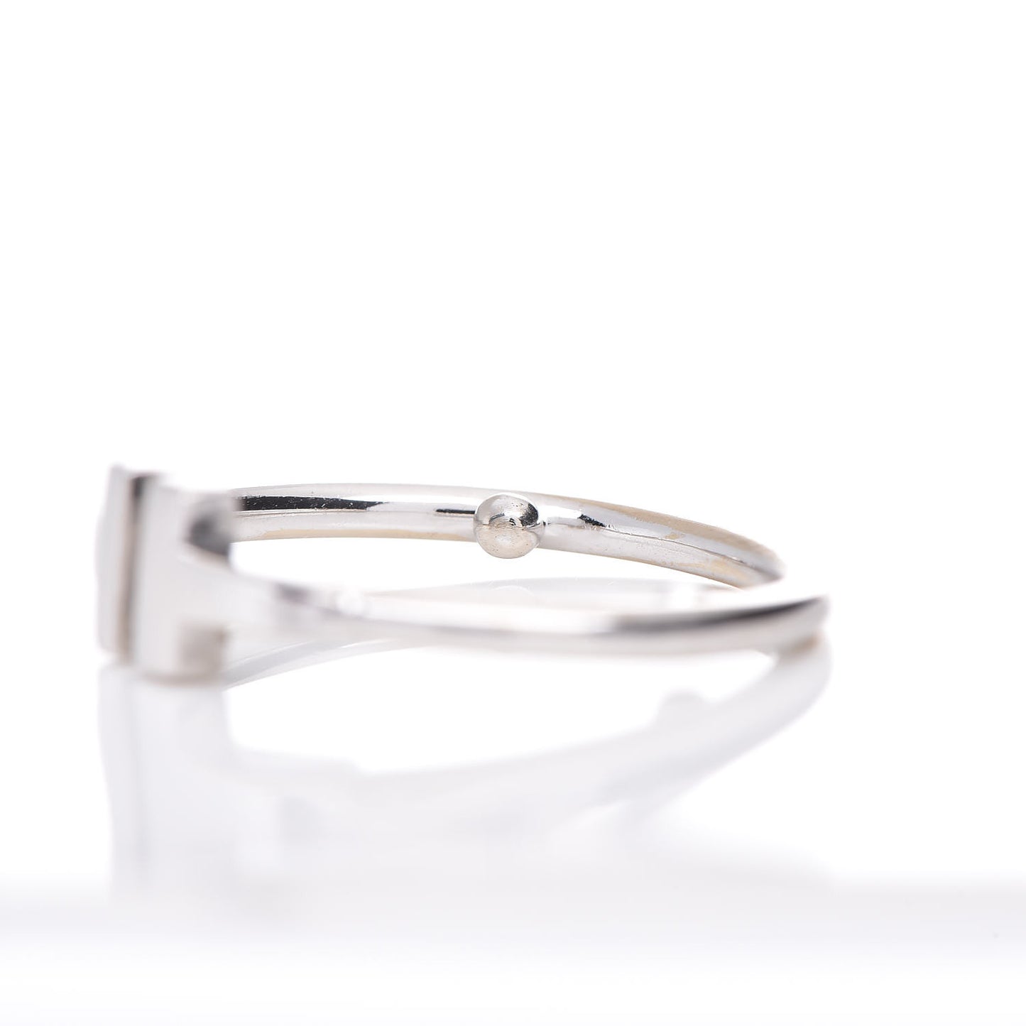 18K White Gold T Wire Ring 54 7