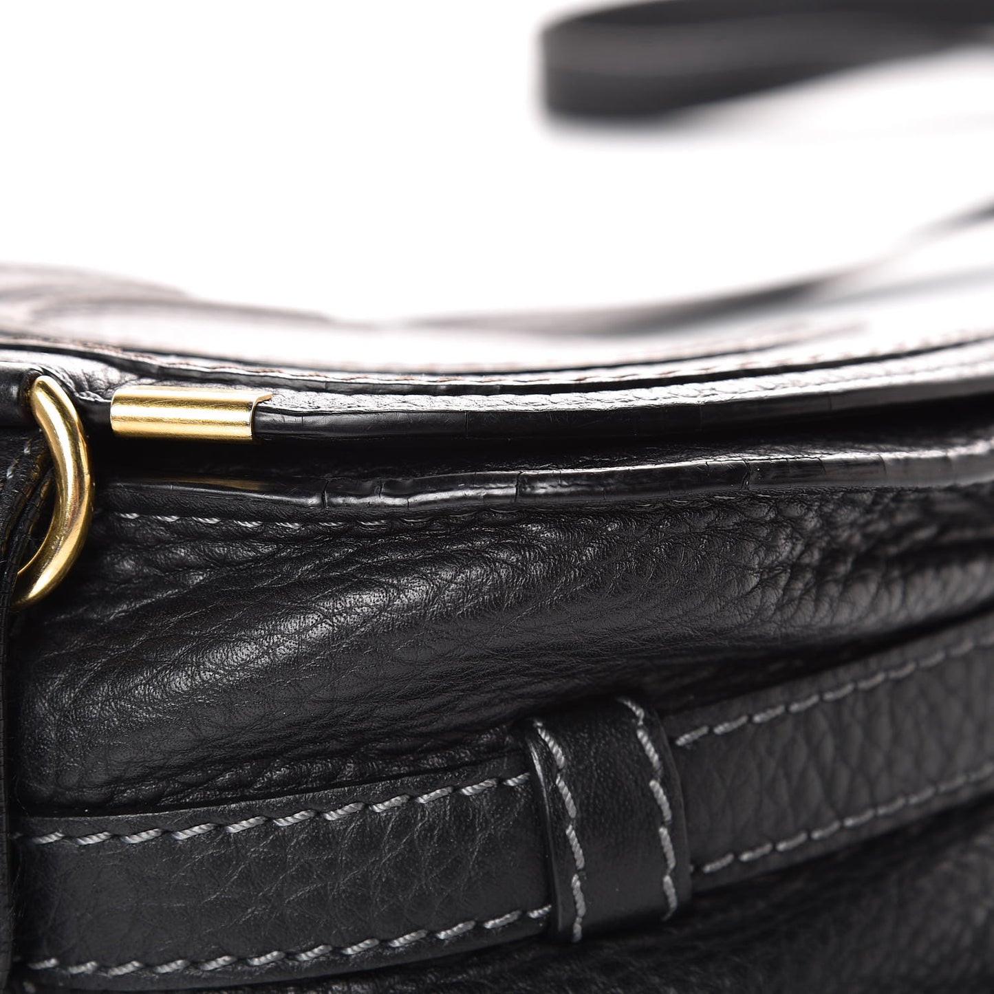 Calfskin Mini Marcie Round Crossbody Bag Black