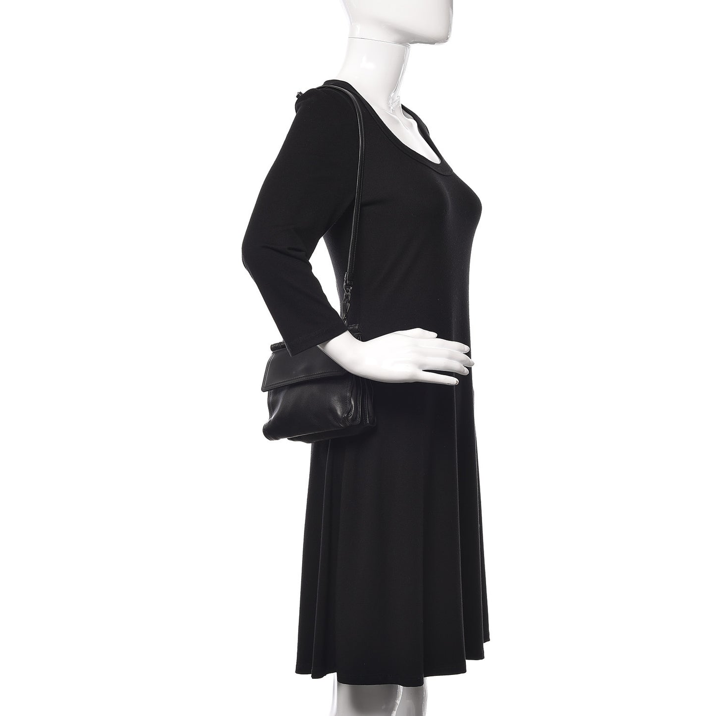 Nappa Intrecciato Shoulder Bag Black