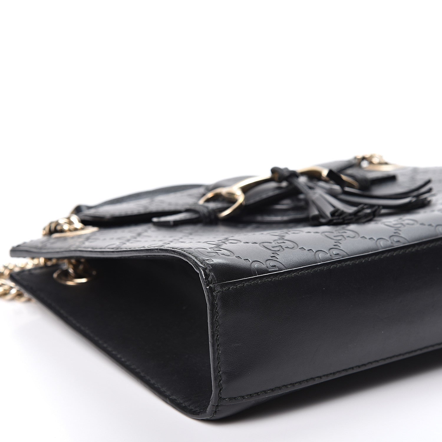 Gucci Guccissima Small Emily Shoulder Bag Black 8 of 9