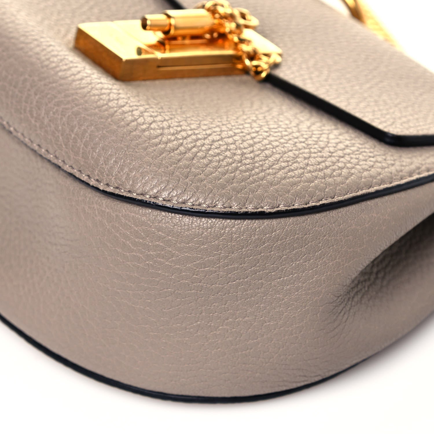 Chloe Grained Lambskin Mini Drew Shoulder Bag Motty Grey 8 of 10