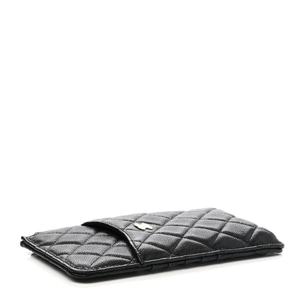 Chanel Caviar Quilted Classic Flat Wallet Pouch Black 4 of 8