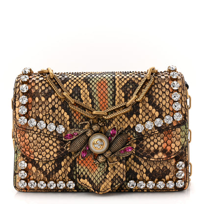 Gucci Python Crystal Mini Bee Broadway Shoulder Bag  Gold Cloud Butter Ivory Paradise Cloud 1 of 10