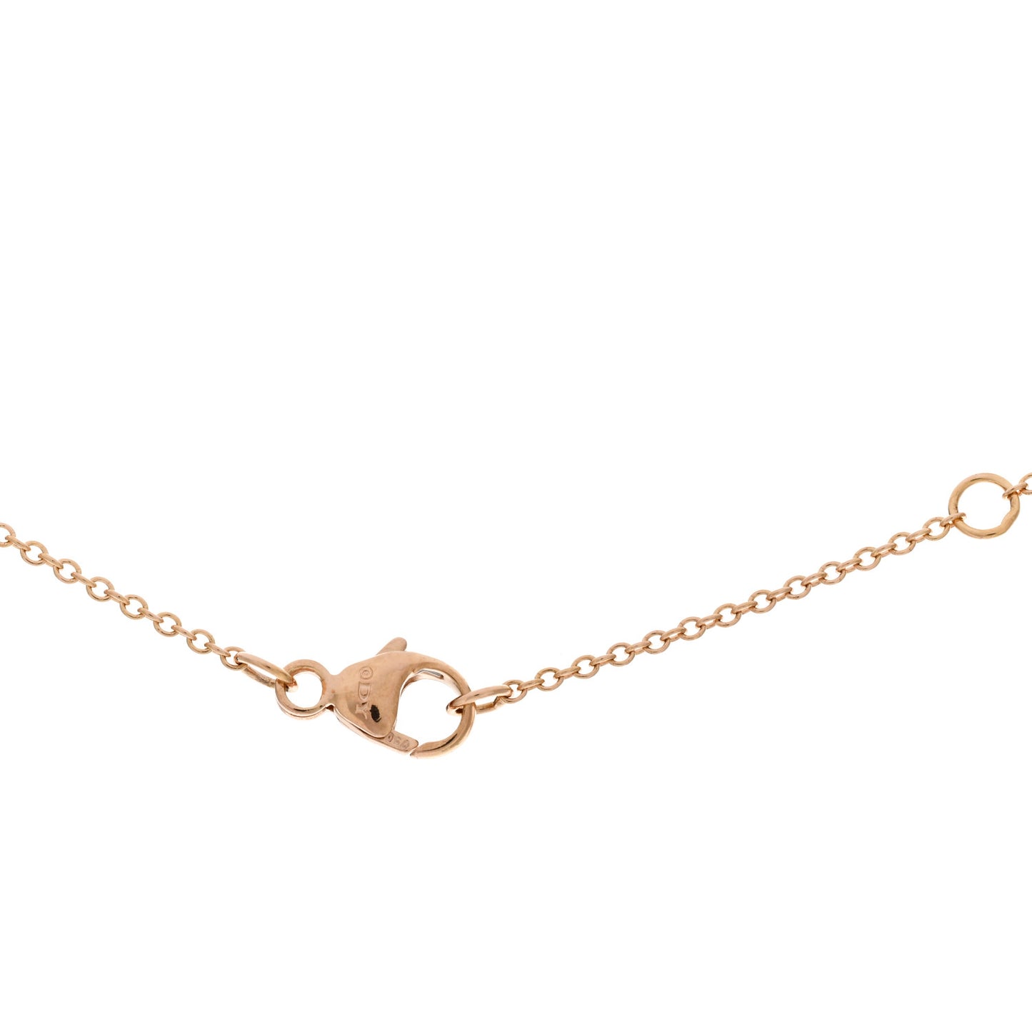 18K Rose Gold Diamond Morganite 7mm Petite Chatelaine Pendant Necklace