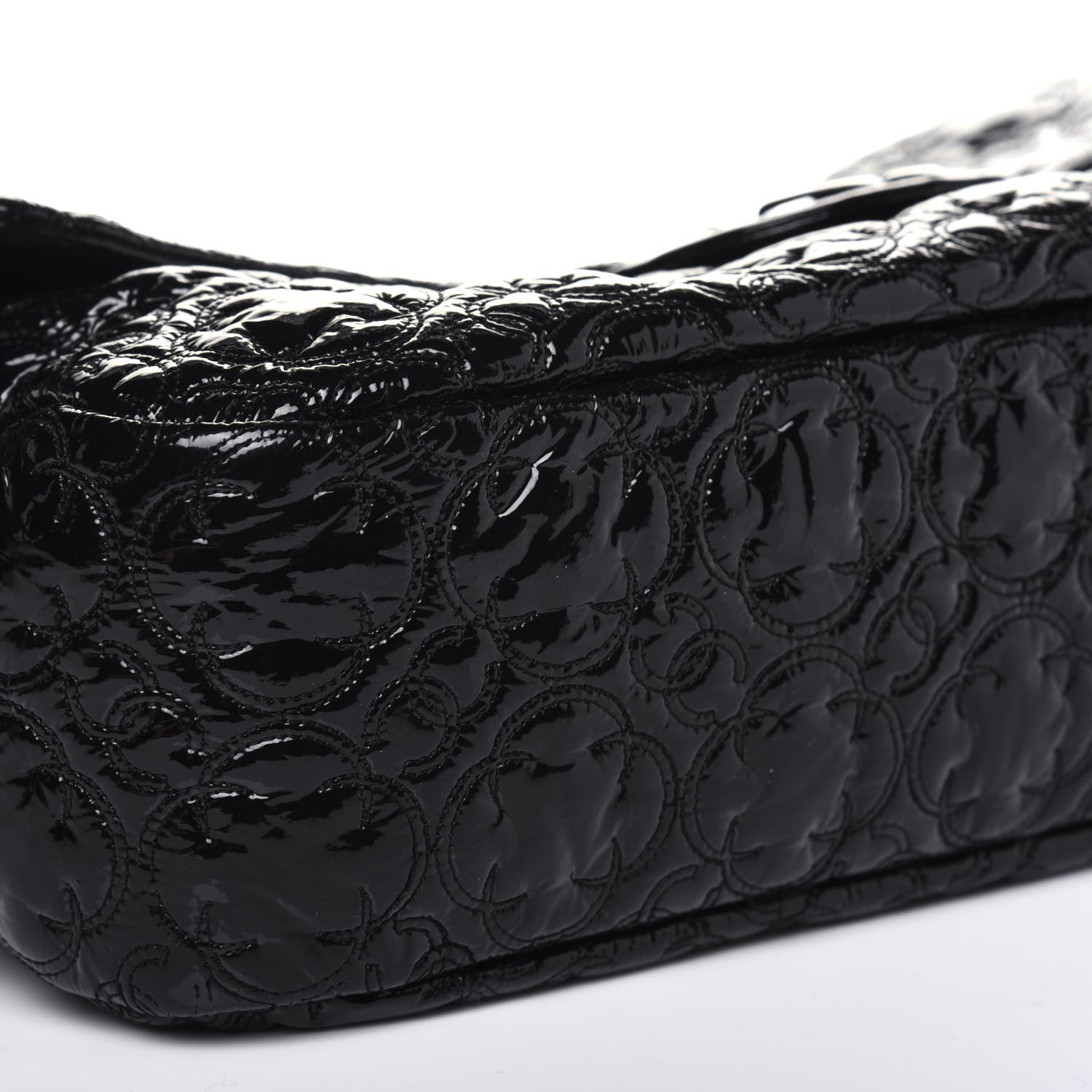 Chanel Vinyl Rock In Moscow Single Flap Black 9 of 12
