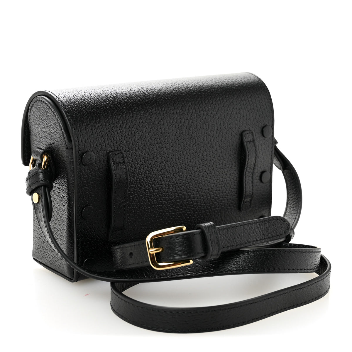 Gucci Horsebit Tubalor Oversized in Shiny Black Gucci Calfskin Horsebit 1955 Shoulder Bag Black 1782906  main image 3