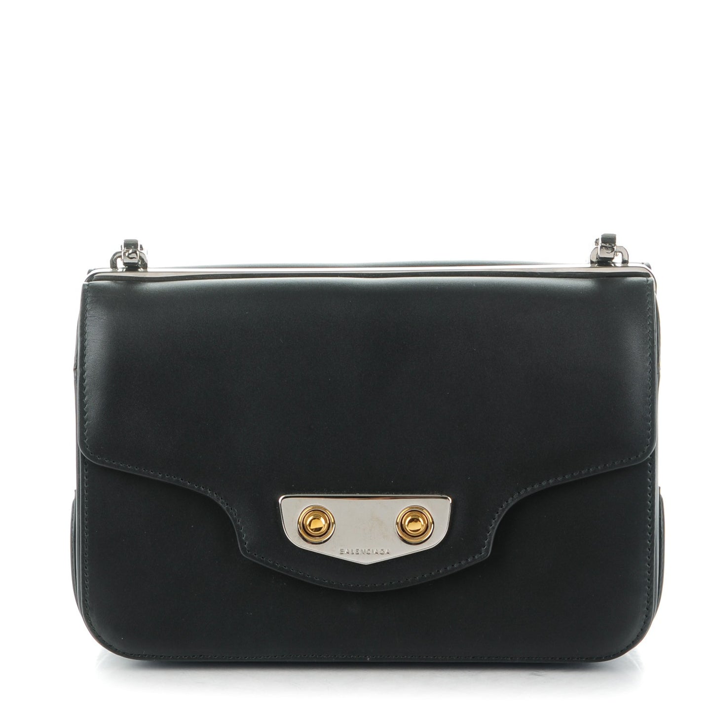 Smooth Calfskin Small Neo Classic Hardware Chain Bag Black