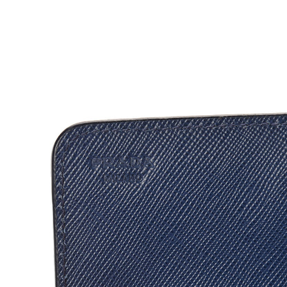 Prada Saffiano Metal Flap Wallet Bleuette 7 of 7