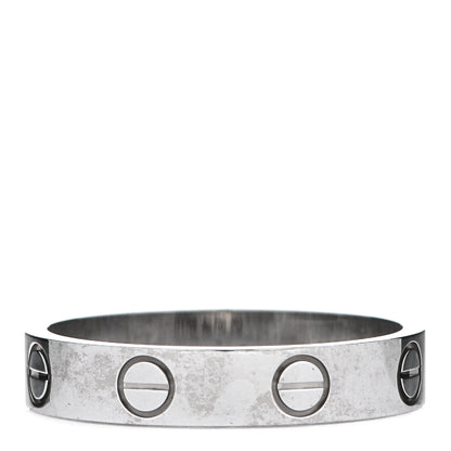 Cartier 18K White Gold 3.5mm LOVE Wedding Band Ring 52 6 3 of 5