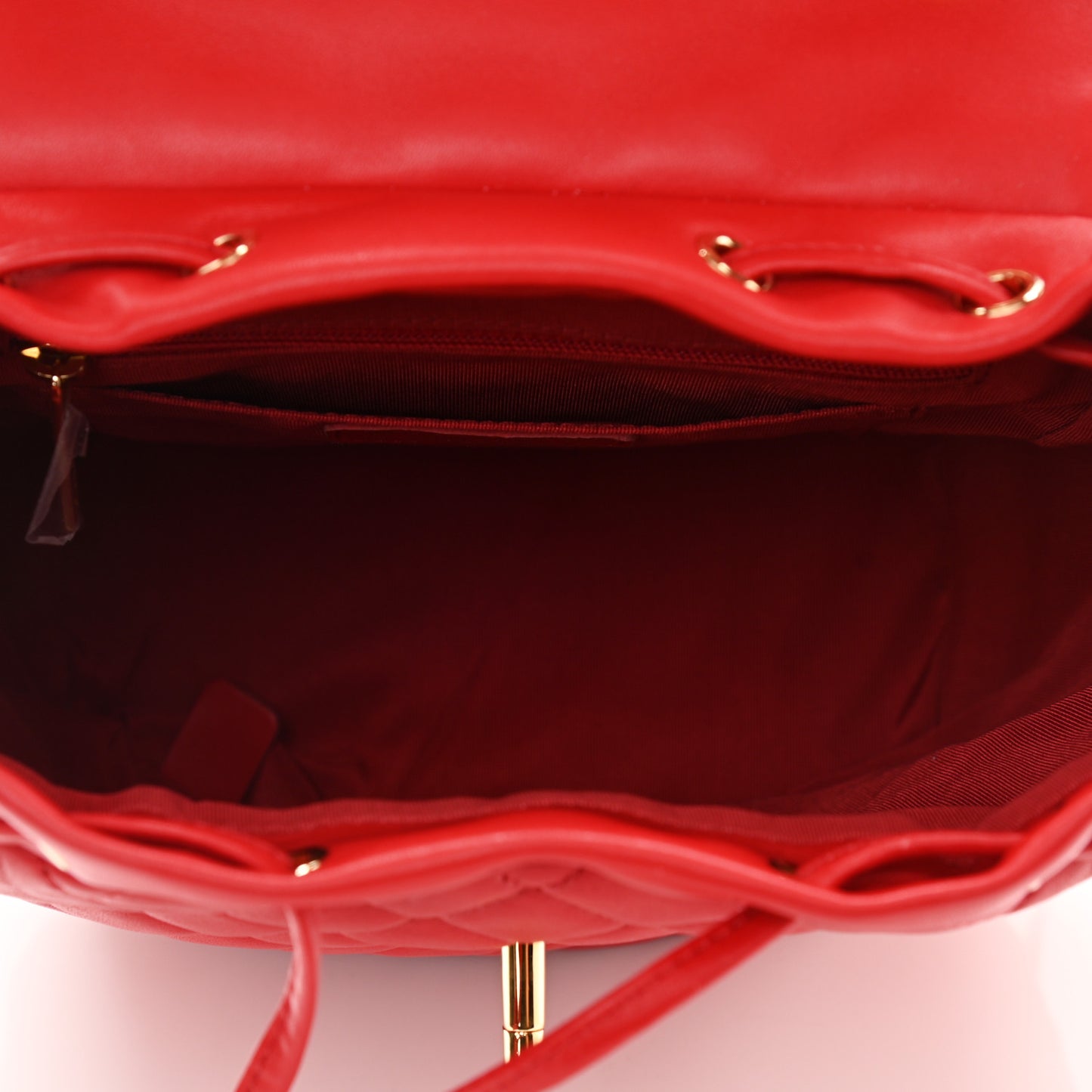 Lambskin Quilted Small Urban Spirit Backpack Red
