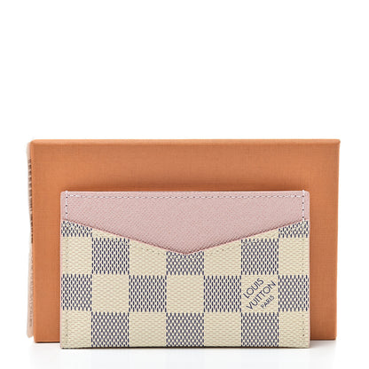 Louis Vuitton Damier Azur Daily Card Holder Rose Ballerine 8 of 8