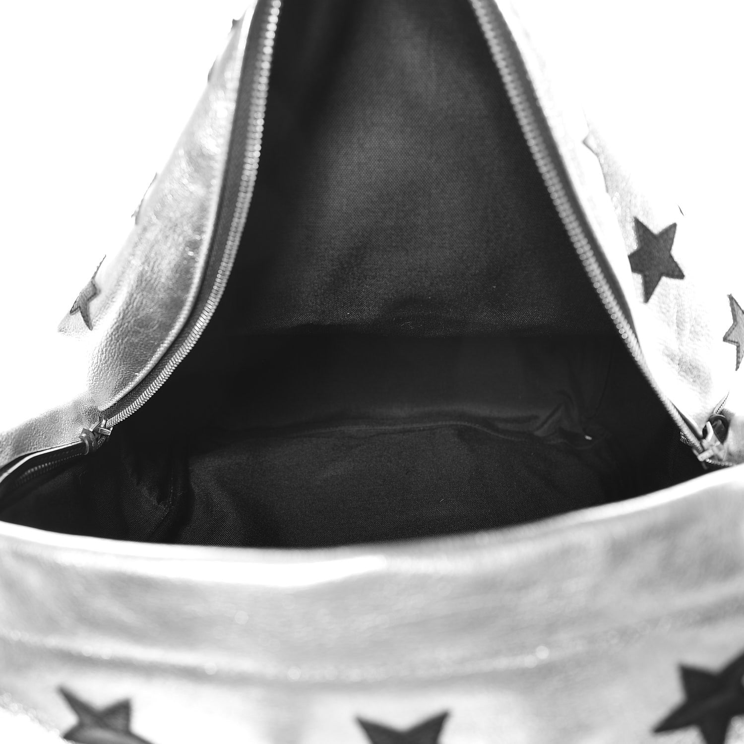 Saint Laurent Metallic Buffalo Star Hunting Backpack Silver Black 5 of 9