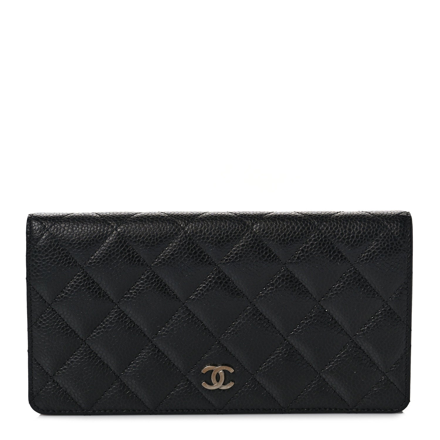 Chanel Caviar Quilted Yen Wallet Black 1 of 9