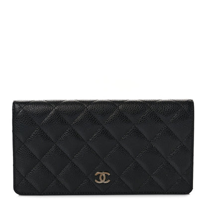 Chanel Caviar Quilted Yen Wallet Black 1 of 9