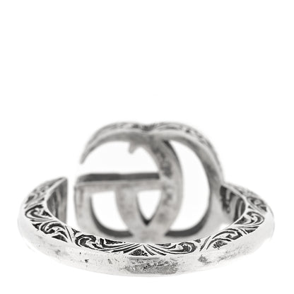 Gucci Sterling Silver GG Marmont Key Motif Ring 53 6.25 3 of 5