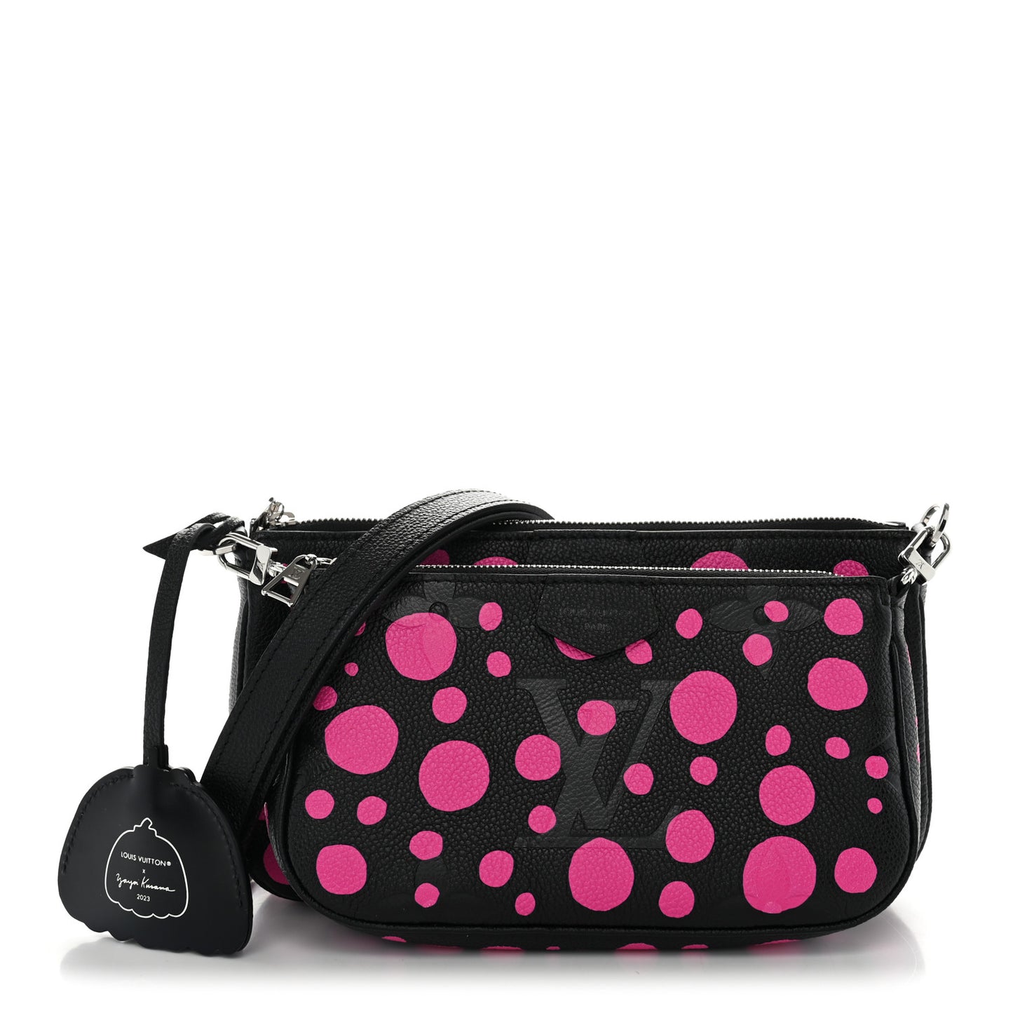 LV X YK Empreinte Multi Pochette Accessories Black Fuchsia