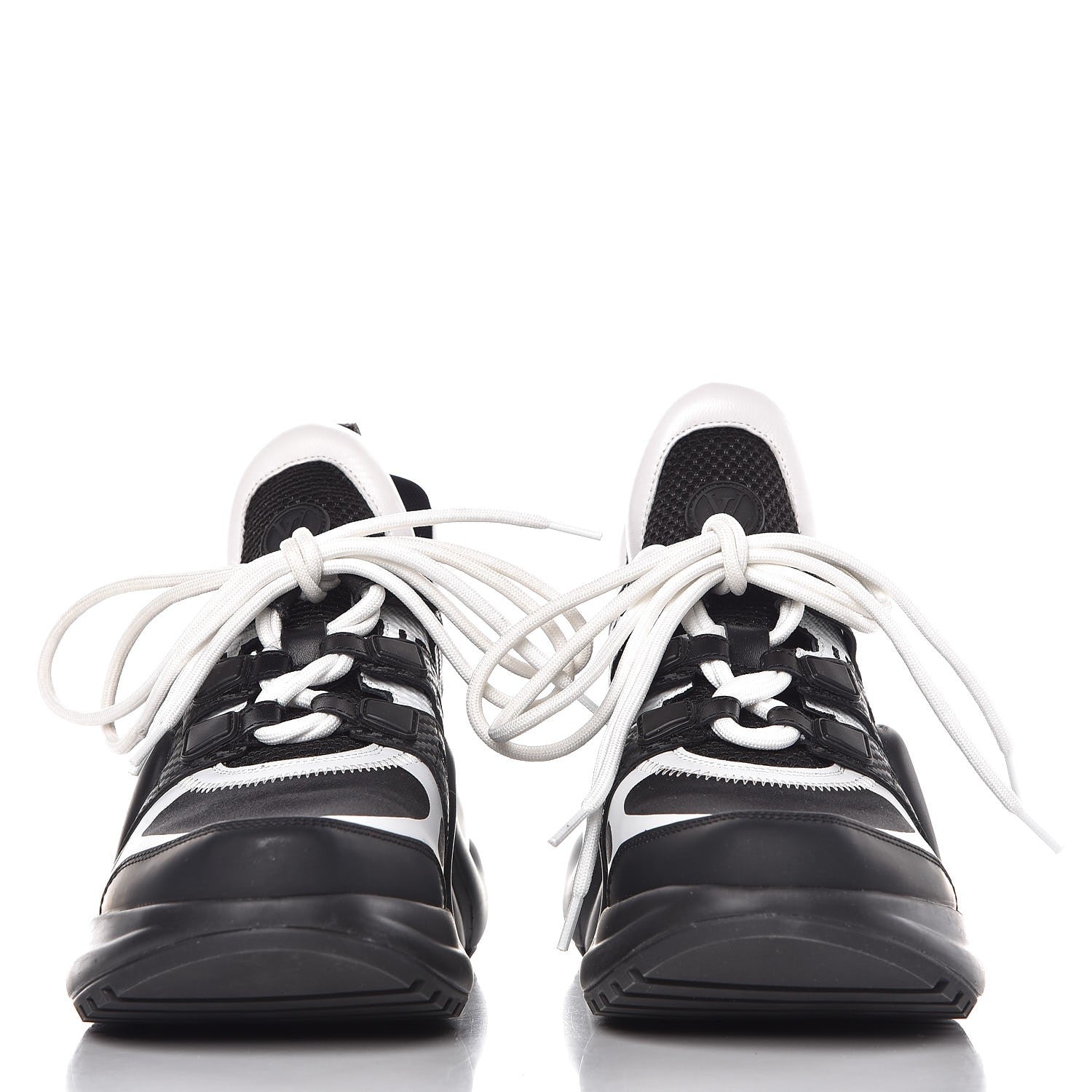 Louis Vuitton Calfskin Technical Nylon LV Archlight Sneakers 38.5 Black White 2 of 11