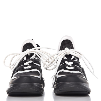 Louis Vuitton Calfskin Technical Nylon LV Archlight Sneakers 38.5 Black White 2 of 11