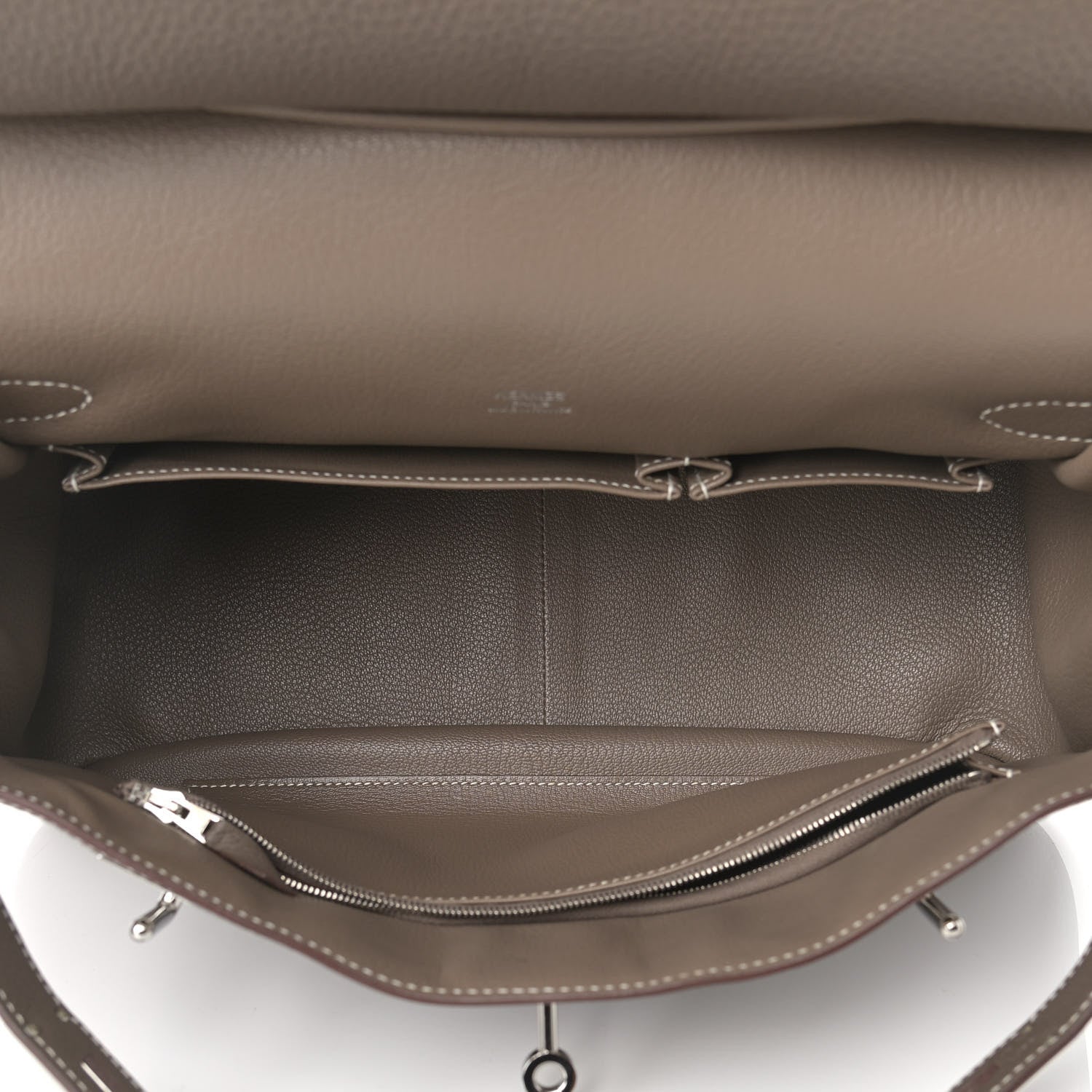 Hermes Taurillon Clemence Jypsiere 34 Etoupe 6 of 14